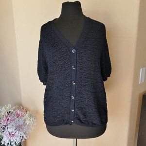 Navy Button Down Cardigan- Size M
